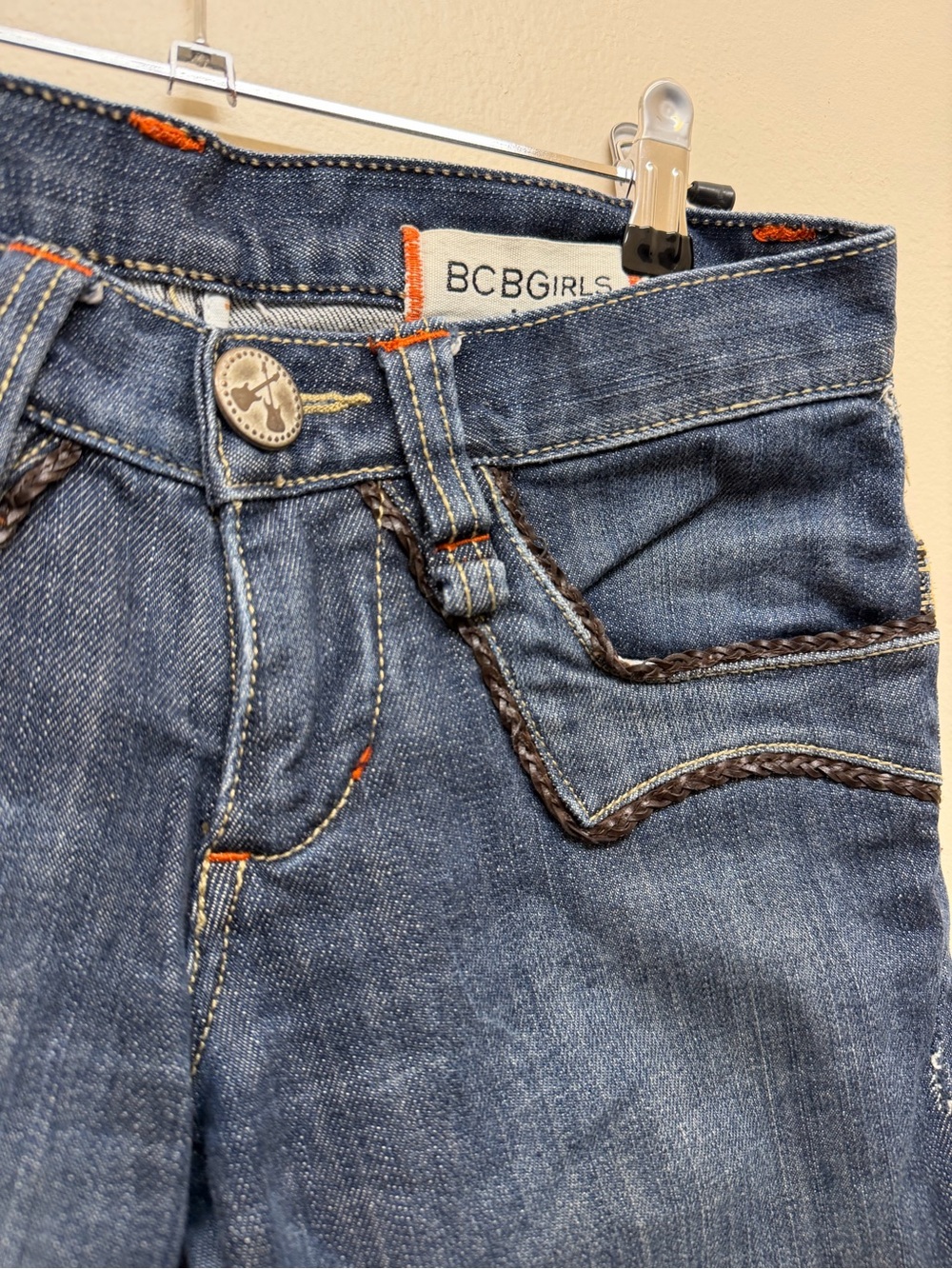 BCBGirls Dark Blue Denim Jeans with Orange Trim